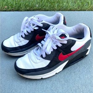 Nike Air Max 90 LTR (GS) Black White Red CD6864-113 Size 4.5Y - 2021.